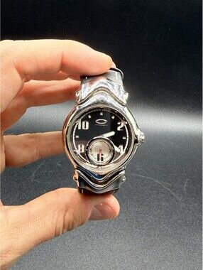 Oakley Jury II Polished Black Dial Womens Watch